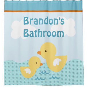Personalisierter Gummiduckies Kinderduschvorhang Duschvorhang