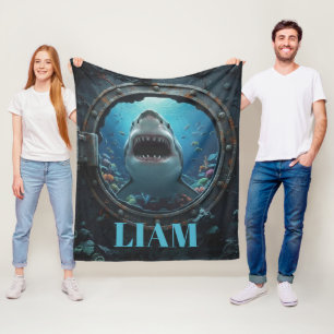 Personalisierter Haifisch-Ozean Fleecedecke
