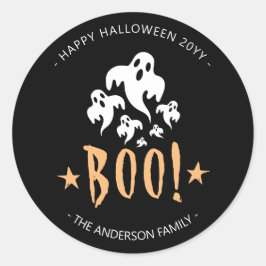 Personalisierter Halloween-Bootsticker Runder Aufkleber