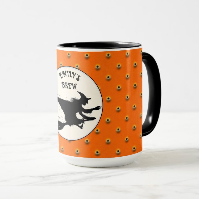 Personalisierter Halloween-Hexenbecher Tasse (VorderseiteRechts)