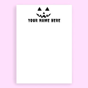Personalisierter Halloween-Kürbis mit Ihrem Namen Briefpapier