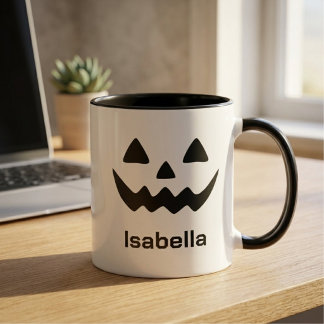 Personalisierter Halloween-Kürbiskopf-Jack-O-Lante Tasse