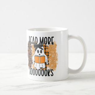 Personalisierter Halloween-Lehrer "Read More Books Kaffeetasse