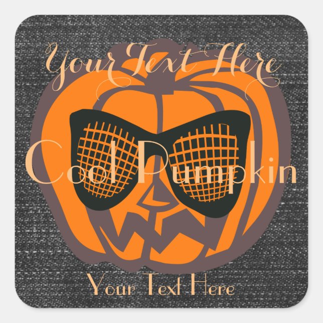 Personalisierter Halloween-Sticker Quadratischer Aufkleber (Vorderseite)