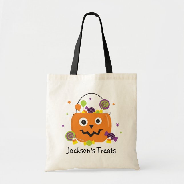 Personalisierter Halloween Trick oder Treat Bag fü Tragetasche (Vorne)