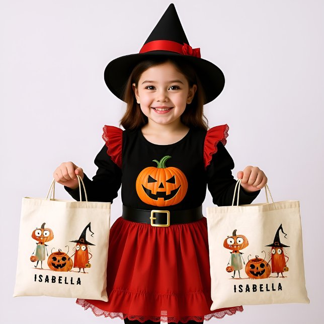 Personalisierter Halloween-Trick oder Treat-Bag |  Tragetasche (Von Creator hochgeladen)