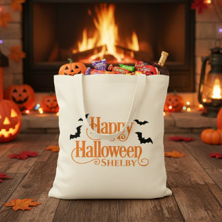 Personalisierter Halloween Trick oder Treat Tragetasche