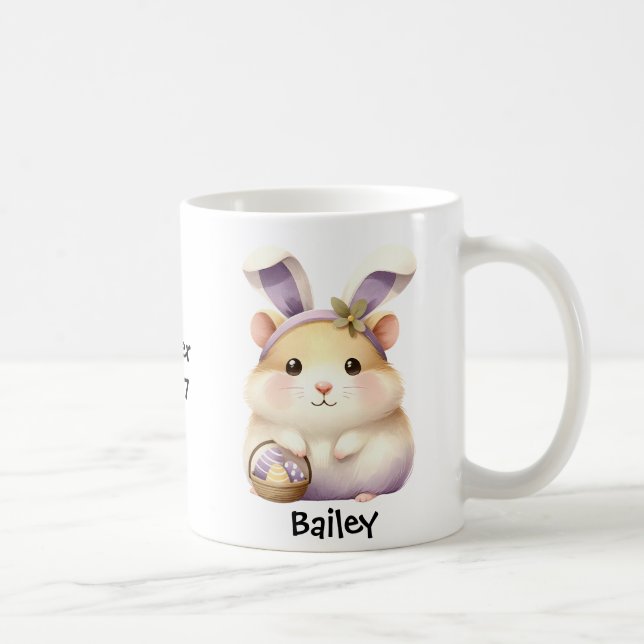 Personalisierter Hamster Ostern/Frühjahr Tasse (Rechts)