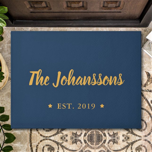 Personalisierter handgeschriebener Familienname Fußmatte (Von Creator hochgeladen)