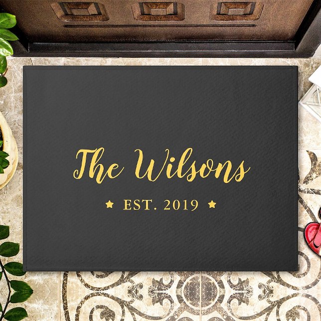 Personalisierter handgeschriebener Familienname Fußmatte (Von Creator hochgeladen)