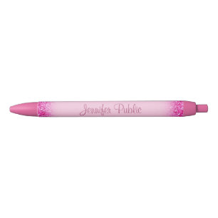 Personalisierter Handschrift Girl Pink Glitzer Kugelschreiber
