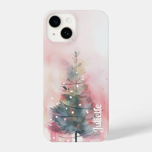 Personalisierter Handy-Fall "Weihnachtsbaum" iPhone Hülle (Rückseite)