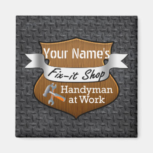 Personalisierter Handyman-Fix-It-Individuelle Name Magnet