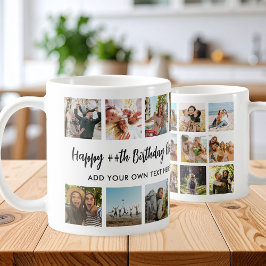 Personalisierter Happy Birthday Foto-Collage-Beche Kaffeetasse