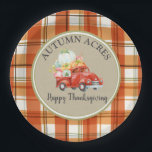 Personalisierter Harvest Pumpkin Truck Erntedank Pappteller<br><div class="desc">Pumpkin Patch CollectionPersonalisierte Harvest Ruck für Ihren nächsten Herbstfest oder anderen Erntedank, </div>