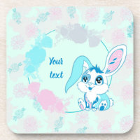 Personalisierter Hase Cute Blue Kawaii