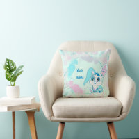 Personalisierter Hase Cute Blue Kawaii