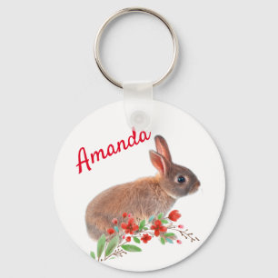 Personalisierter Hase Schlüsselanhänger