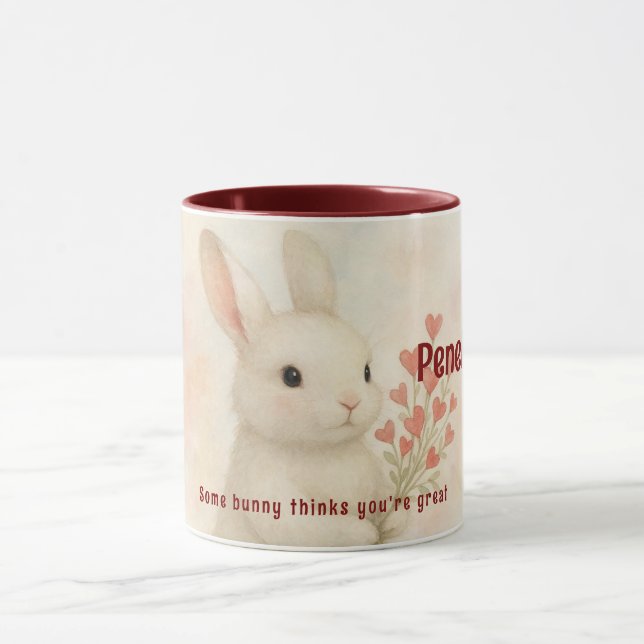 Personalisierter Hasenbecher  Tasse (Zentrum)