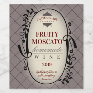 Personalisierter hausgemachter Hochzeitswein Weinetikett