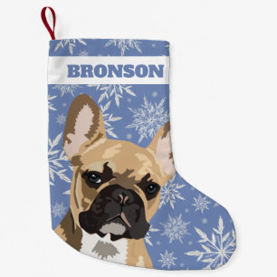 Personalisierter Haustier Fawn French Bulldog Gi Kleiner Weihnachtsstrumpf