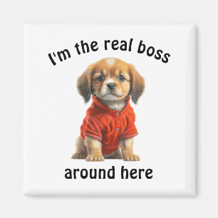 Personalisierter Haustier-Foto Boss Hund Magnet