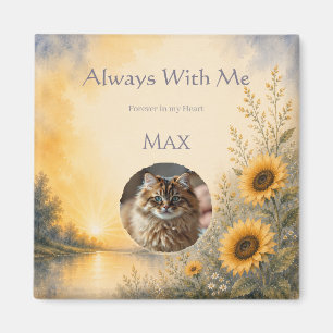 Personalisierter Haustier-Foto-Sonnenblumen-Gedenk Magnet