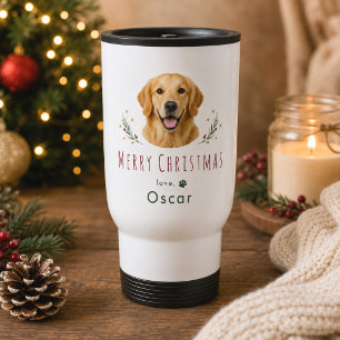 Personalisierter Haustier-Foto-Weihnachtsgeschenk- Reisebecher