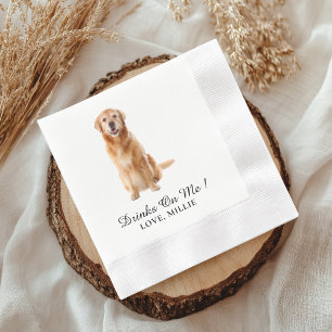Personalisierter Haustier-Hochzeitshund Serviette