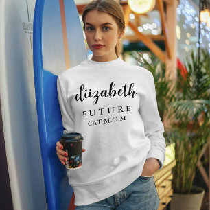 Personalisierter Haustierliebhaber Schwarze Schrif Sweatshirt
