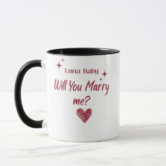 Personalisierter Heiratsantrag-Becher Tasse
