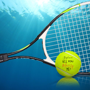 Personalisierter Heiratsantrag Tennisbälle