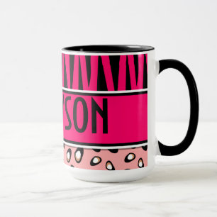 Personalisierter heißes Rosazebra-Leopard-Bowling Tasse