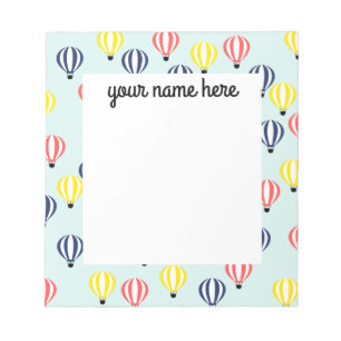 Personalisierter Heißluftballon Notepad Notizblock