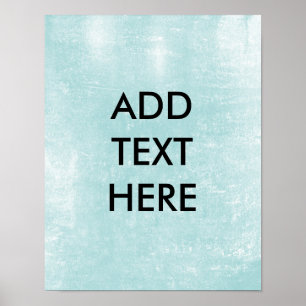 Personalisierter hellblauer Papierhintergrund Poster