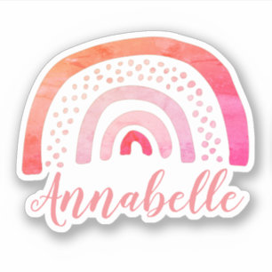 Personalisierter heller Regenbogen-Name Aufkleber