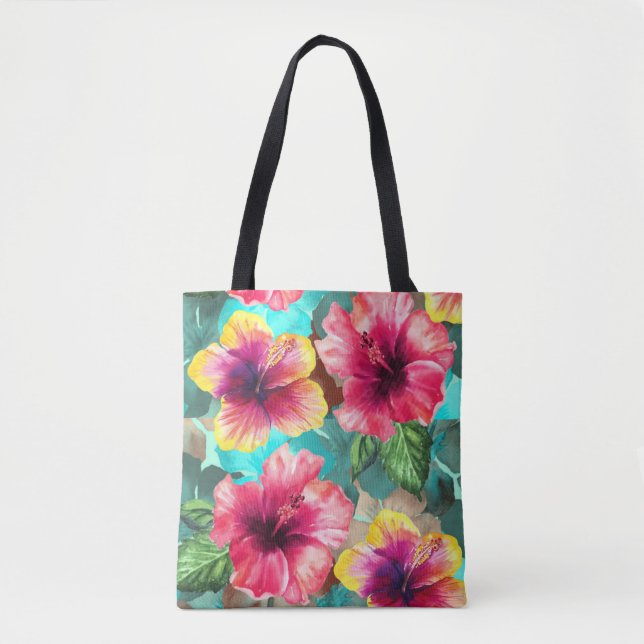 personalisierter, heller und farbenfroher Hibiskus (Vorderseite)