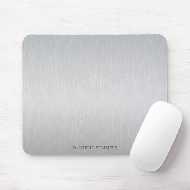 Personalisierter hellgrauer Hintergrund  Mousepad (Mit Mouse)