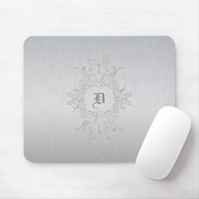 Personalisierter hellgrauer Hintergrund Vintage-Ra Mousepad (Mit Mouse)