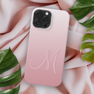 Personalisierter hellrosa Pfirsich-Blush-Pink-Mono Case-Mate iPhone Hülle