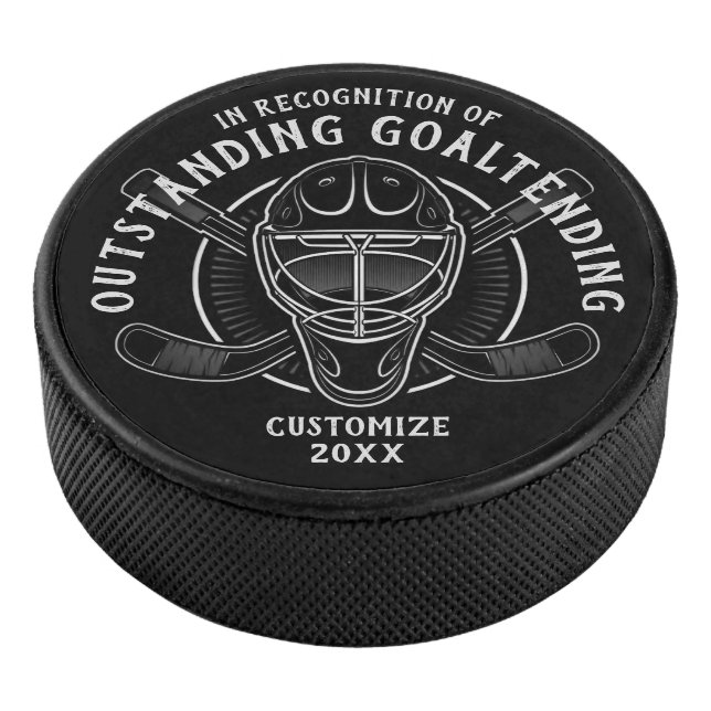 Personalisierter herausragender Goaltender Eishockey Puck (3/4)