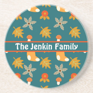 Personalisierter Herbst-Getränkeuntersetzer Getränkeuntersetzer