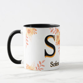 Personalisierter Herbst-Monogramm-Becher - Benutze Tasse