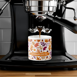 Personalisierter Herbst - Name der Herbstleaves un Espressotasse