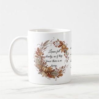 Personalisierter Herbst-Zitate-Becher, Wasserfarbe Kaffeetasse