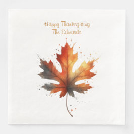 Personalisierter Herbstleaf Napkins Serviette