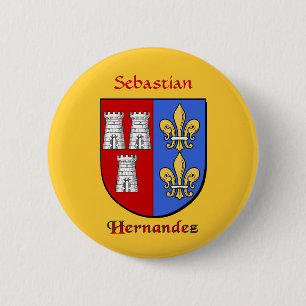 Personalisierter Hernandez Historischer Schild Button
