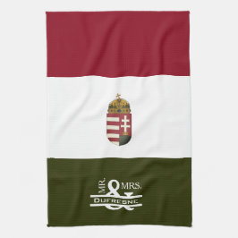 Personalisierter Herr & Frau Ungarisch Geschirrtuch