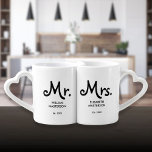 Personalisierter Herr und Frau Wedding oder Jahres Liebestassen<br><div class="desc">Passen Sie die Namen und das Datum an,  um ein lustiges und einzigartiges Geschenk für jedes Paar zu schaffen. Entwickelt von Thisisnotme©</div>