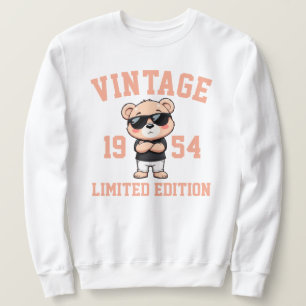 personalisierter Herren Vintage Geburtstag Geboren Sweatshirt